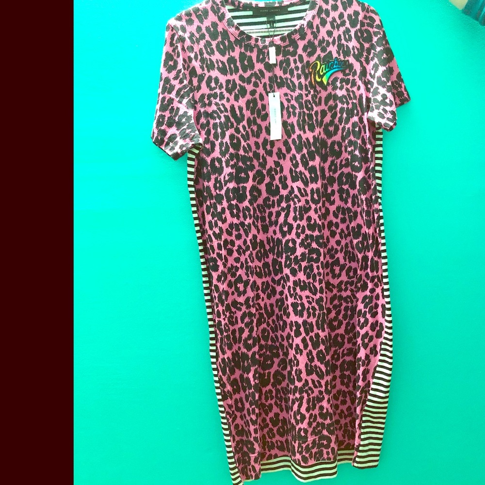Marc Jacobs Pink Leopard Print Dress Size S/P